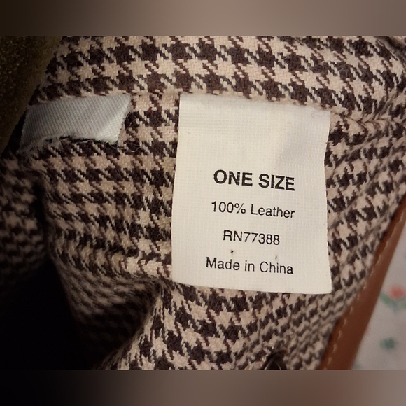 EUC RARE Vintage Y2K J. Crew Forest Green Suede Boho Cottage Prep Flap Top Purse - Picture 12 of 12